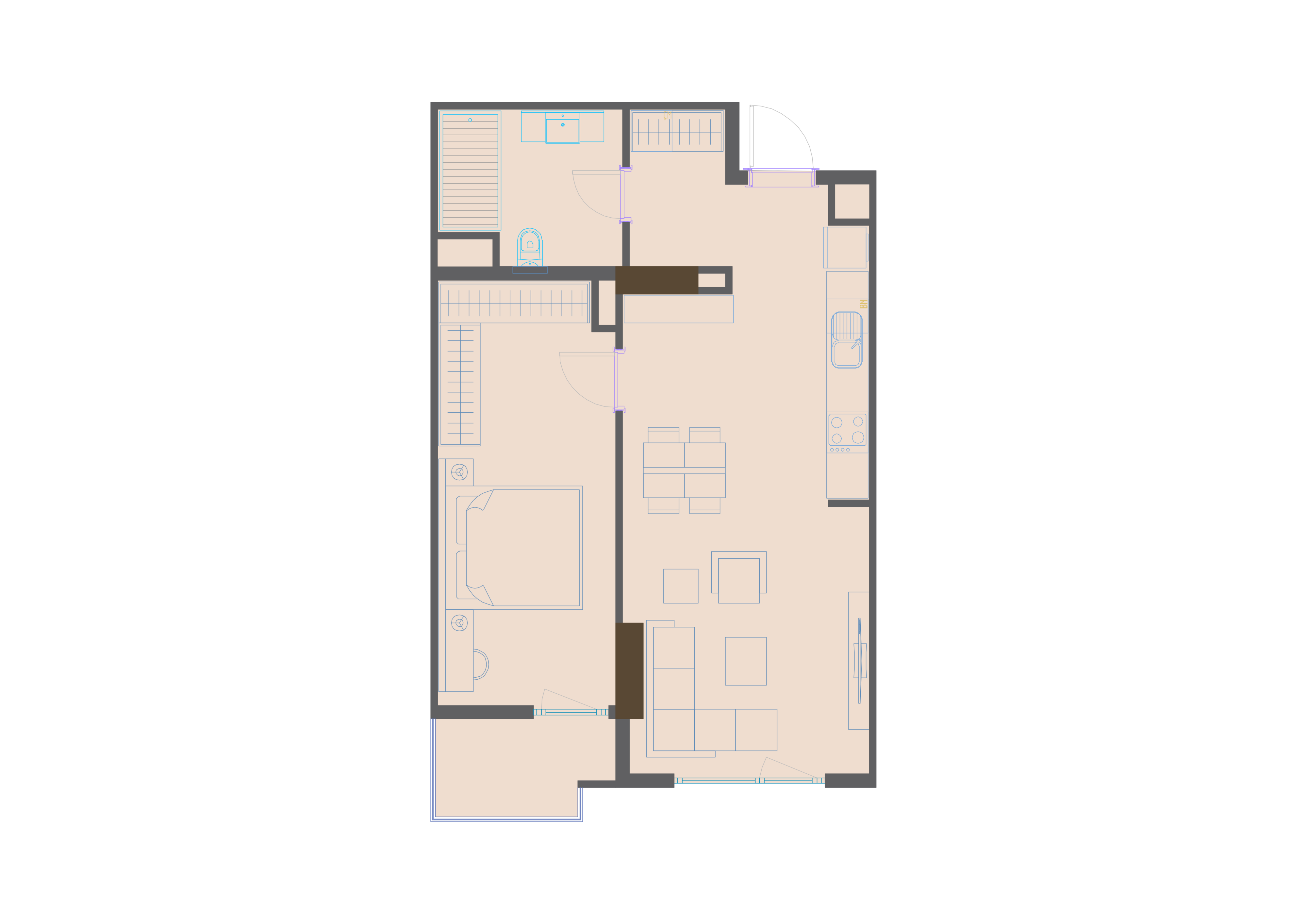 2 xonali kvartira, 57 m² — rejasi