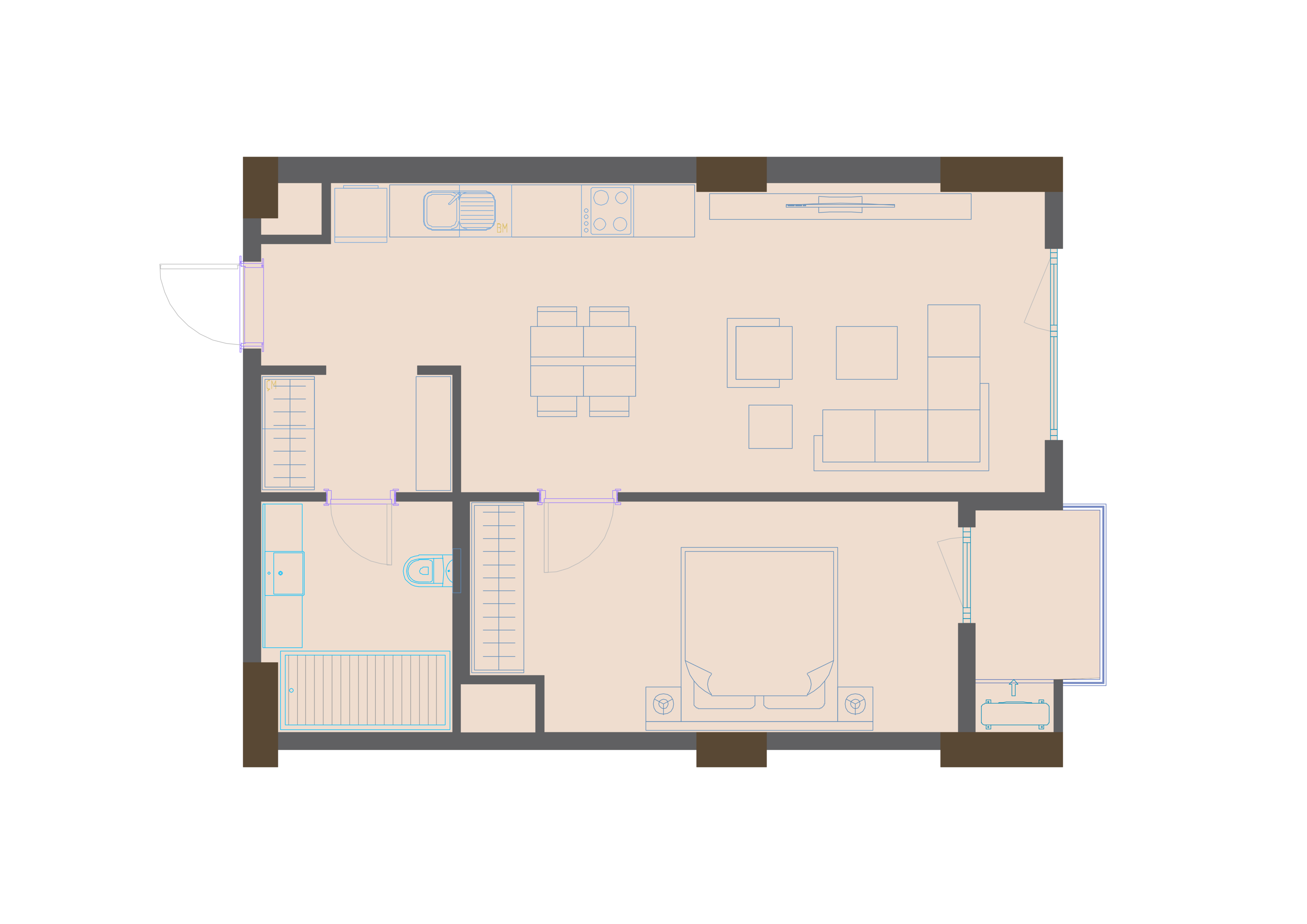 2 xonali kvartira, 55.1 m² — rejasi