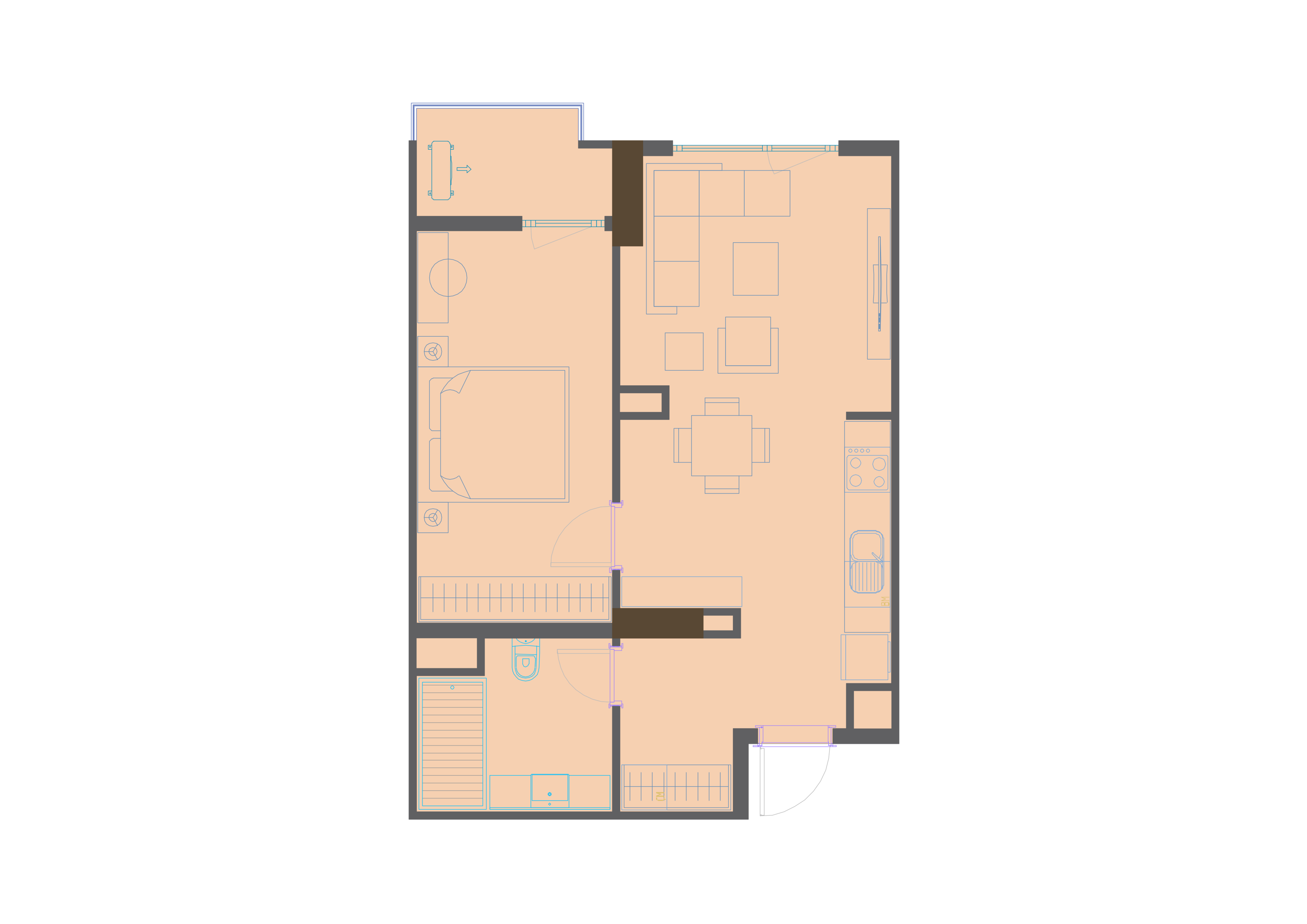 2 xonali kvartira, 51 m² — rejasi