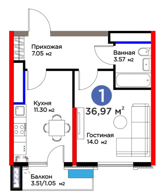 1-комн