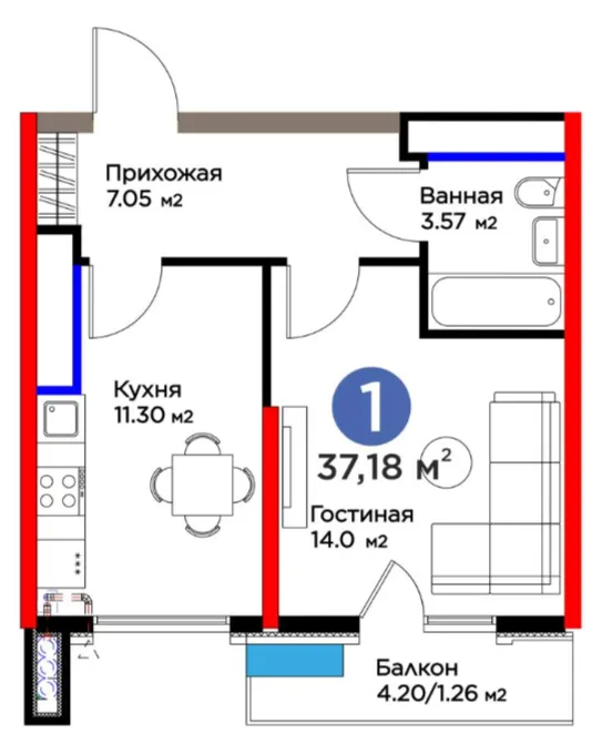 1-комн
