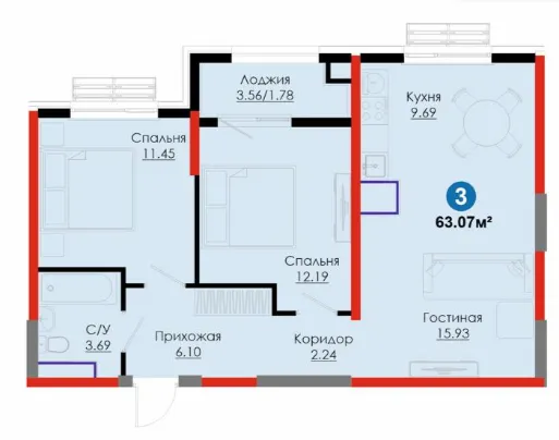 3-комн