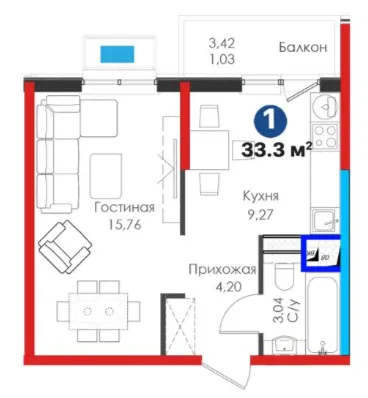 1-комн