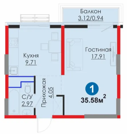 1-xonali 35.58 m2
