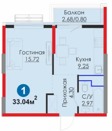 1-xonali 33.04 m2