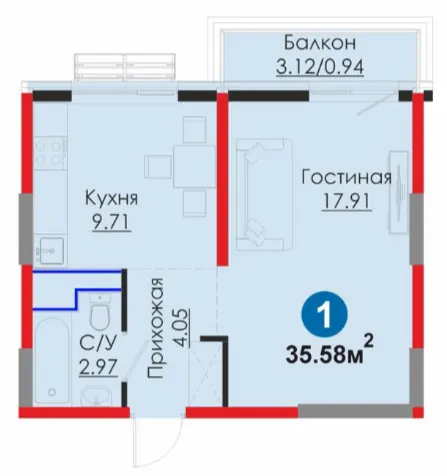 1-комн