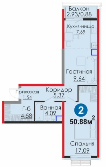 2-xonali 50.88 m2