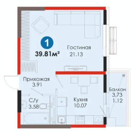 1 xonali 39.81 m²