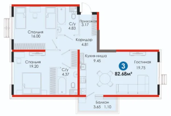 3-комн