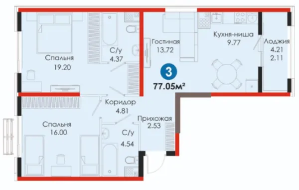 3-комн