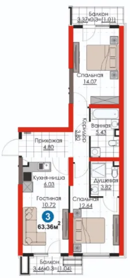 3-комн