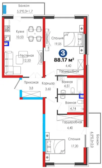 3-комн
