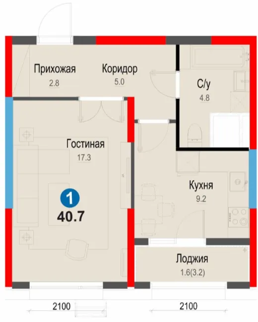 1-комн