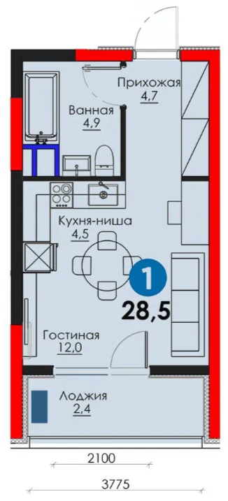1-комн