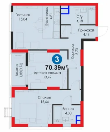 3-комн