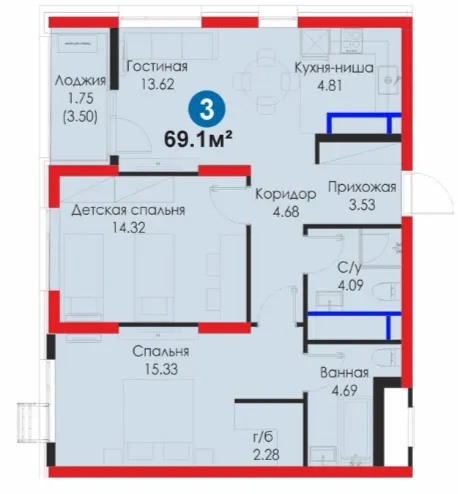 3-комн