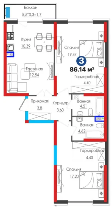 3-комн