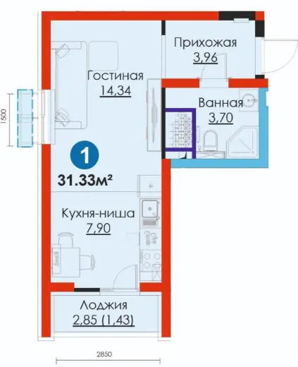 1-комн