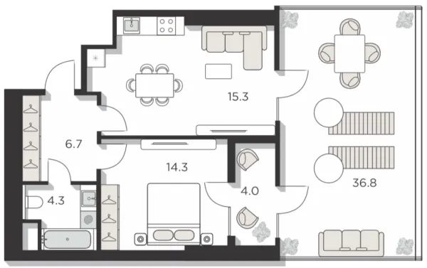 2 xonali 61.22 m²