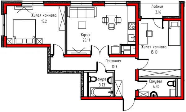 3-комн