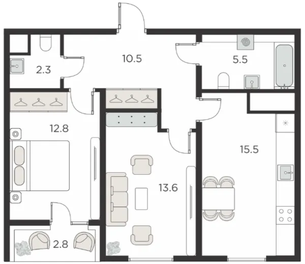 2 xonali 61.91 m²