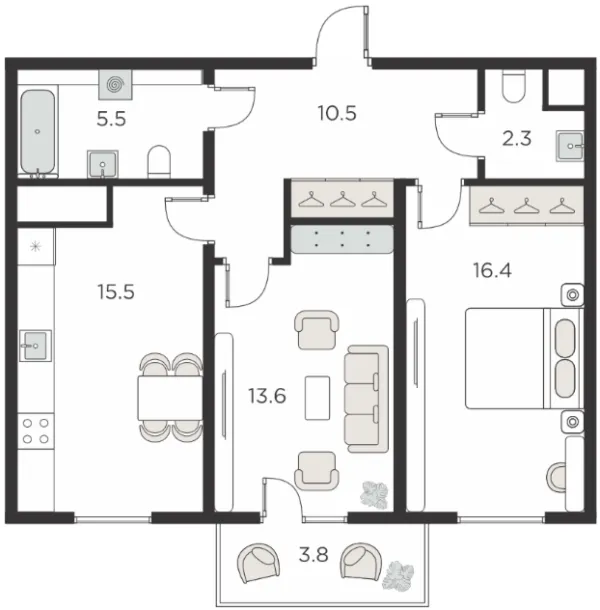 2 xonali 65.22 m²
