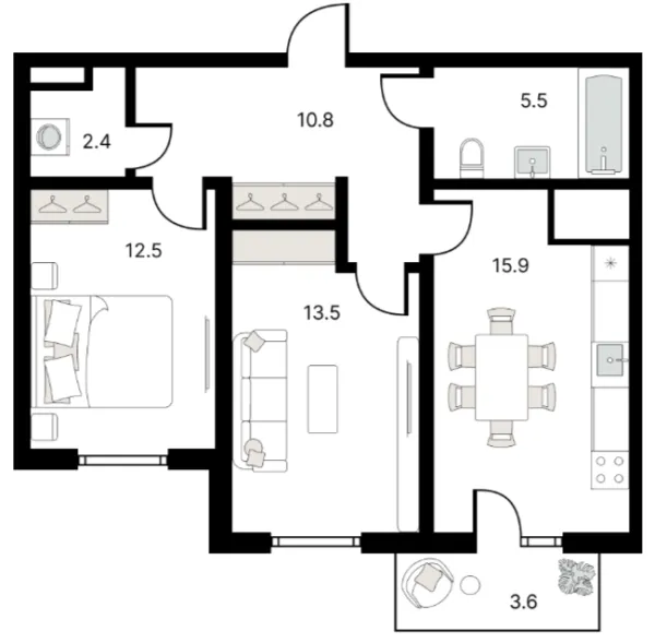 2 xonali 61.97 m²