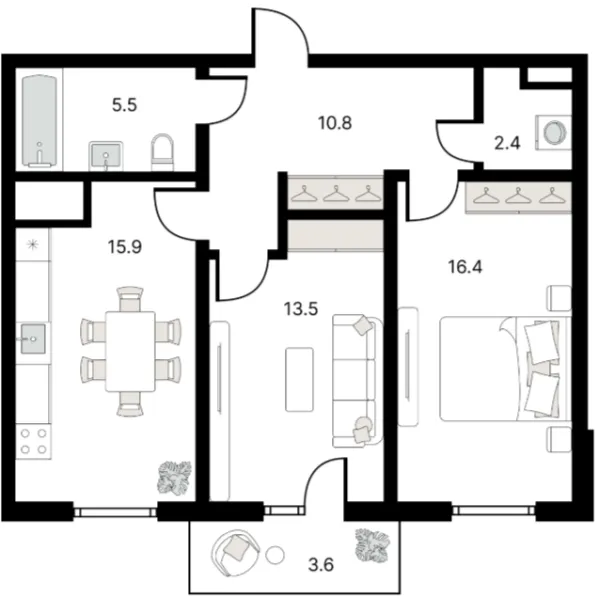 2 xonali 65.87 m²