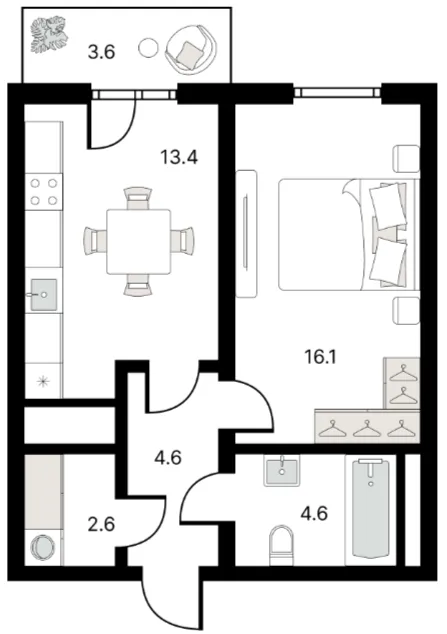 1 xonali 42.71 m²