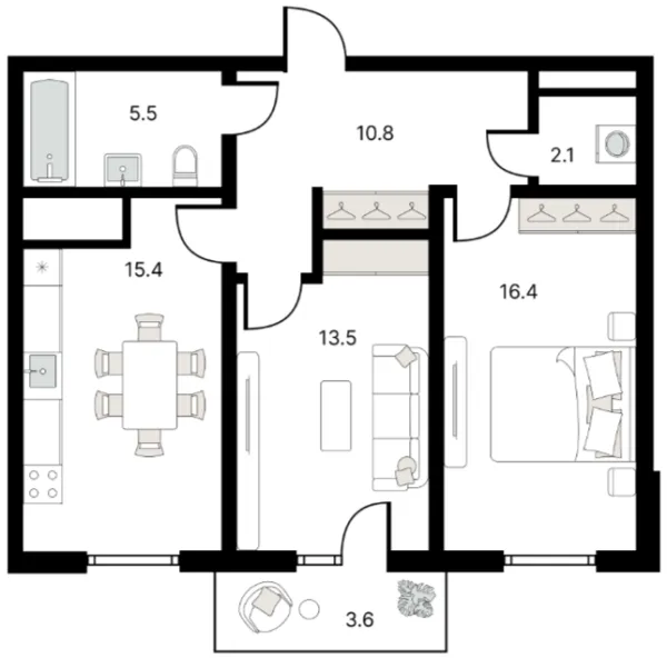 2 xonali 65.15 m²