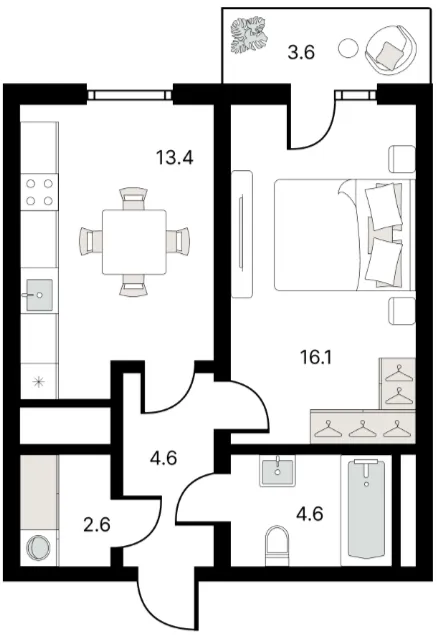 1 xonali 42.71 m²