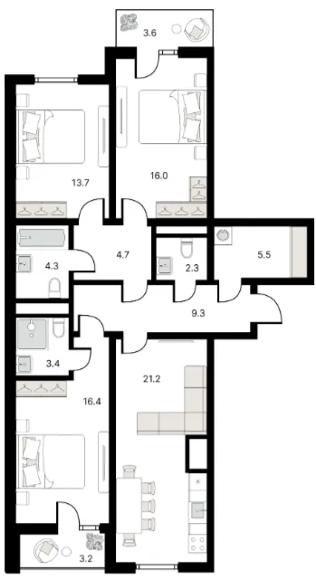 4-комн