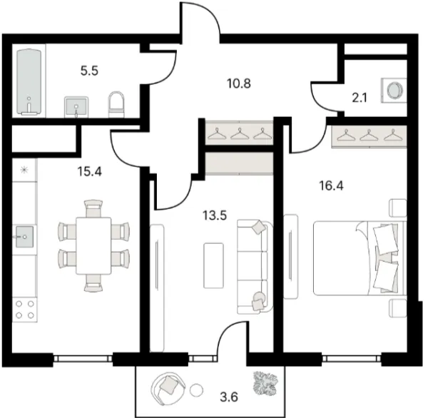 2 xonali 65.15 m²
