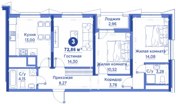 3-комн
