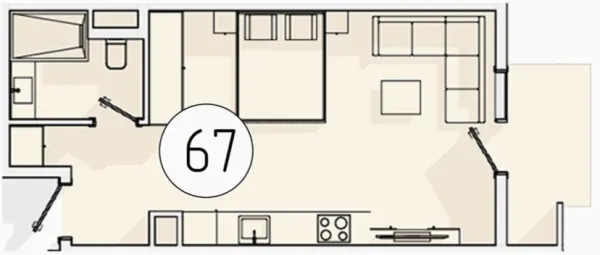 1 xonali 36.88 m²