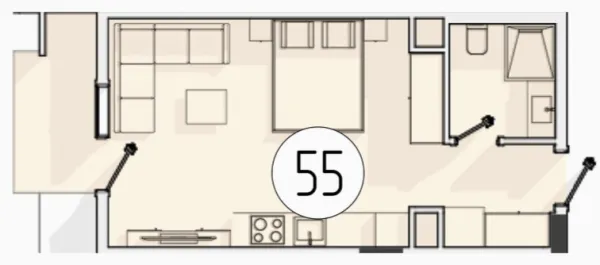 1 xonali 32.76 m²