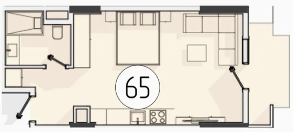 1 xonali 36.72 m²