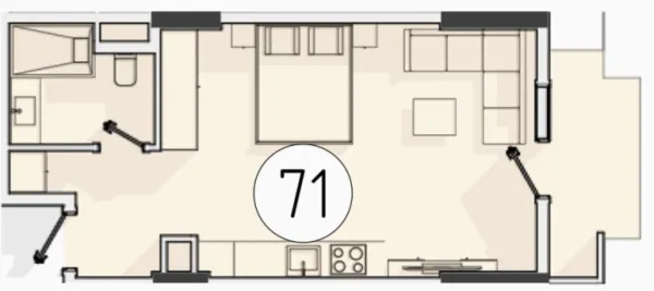 1 xonali 36.72 m²