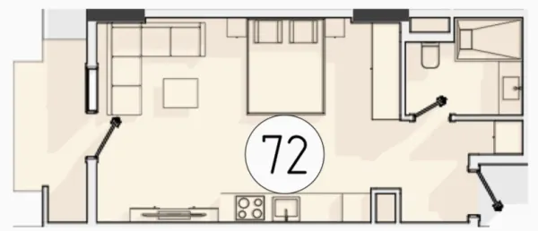 1 xonali 36.96 m²
