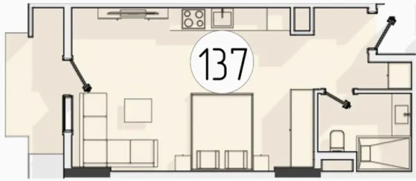 1 xonali 36.96 m²