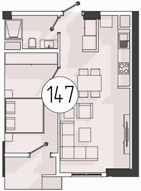 2 xonali 47.65 m²