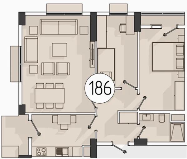 3 xonali 76.17 m²