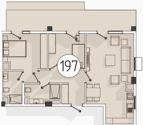 3 xonali 80.58 m²