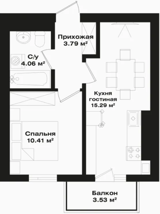 1 xonali 34.61 m²