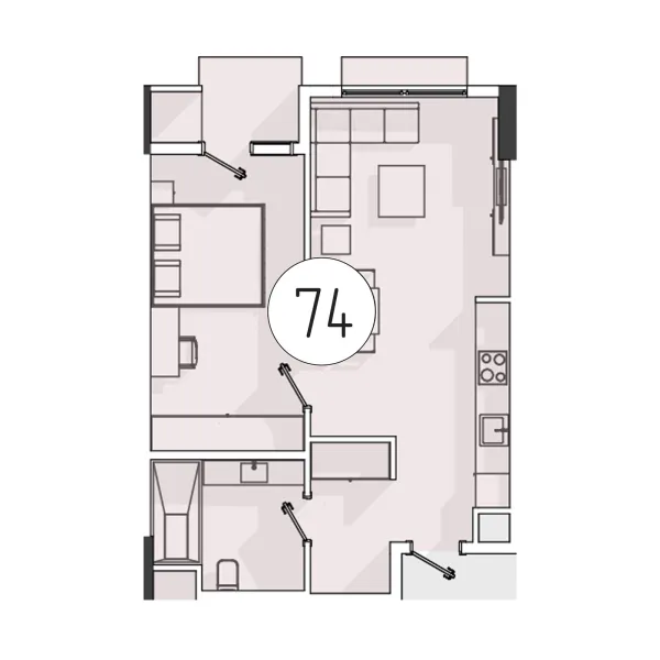 2-xonali 49.53 m²