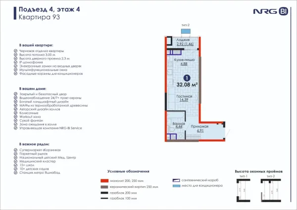 1-xonali 32.08 m²
