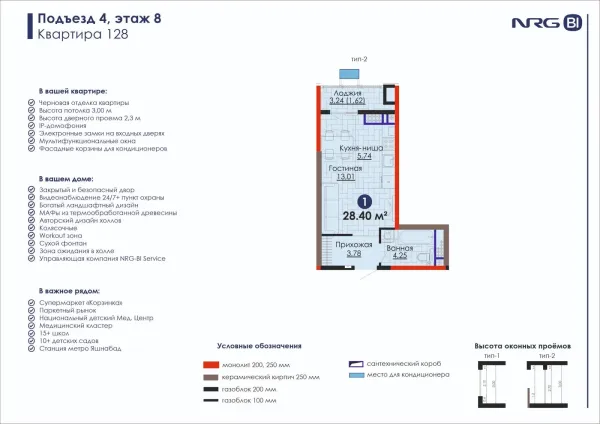 1-xonali 28.4 m²